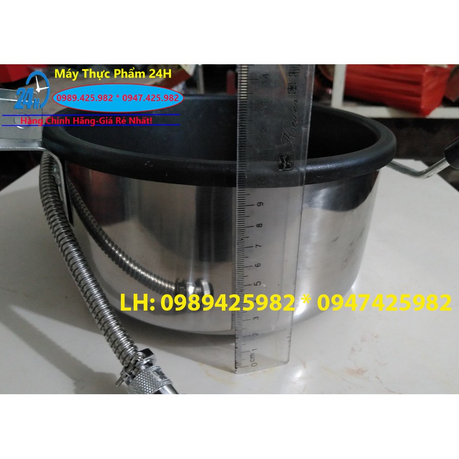 Nồi điện nổ ngô của máy bắp rang bơ điện tủ kính