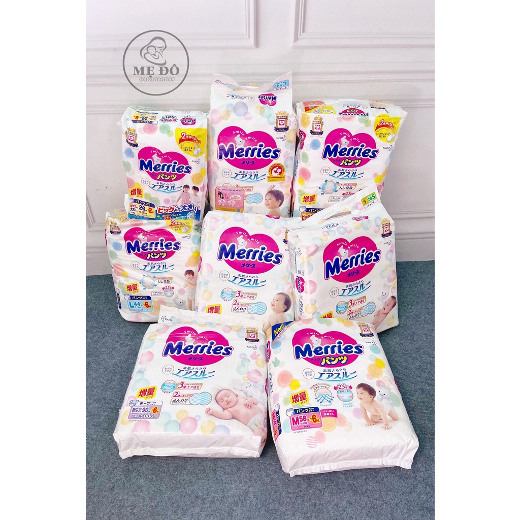 Tã Dán/ Tã Quần MERRIES NỘI ĐỊA NHẬT size Newborn/S/M/L/XL/XXL