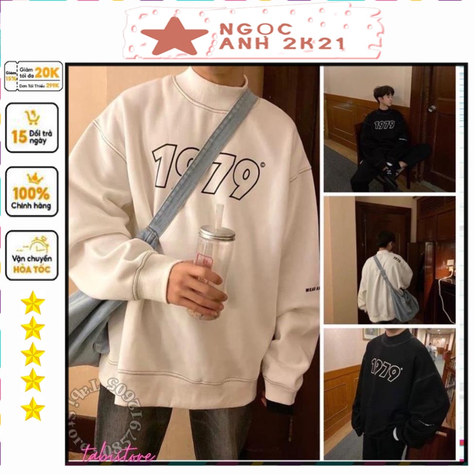 Áo sweater dài tay unisex dưới 70kg - 1979 Ngọc Ánh Shop