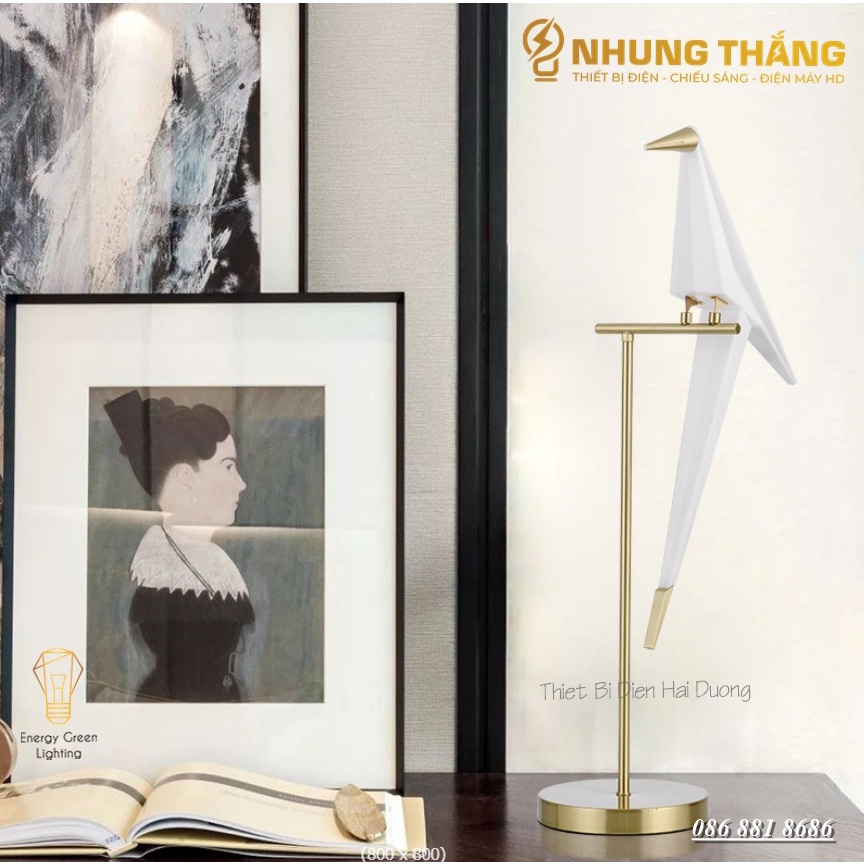 Đèn Cây Đứng Chim Hạc Cao Cấp DB-C1 - Cao 82cm - Kiểu Dáng Sang Trọng - Trang Trí Phòng Khách,Phòng Ngủ,Đọc Sách
