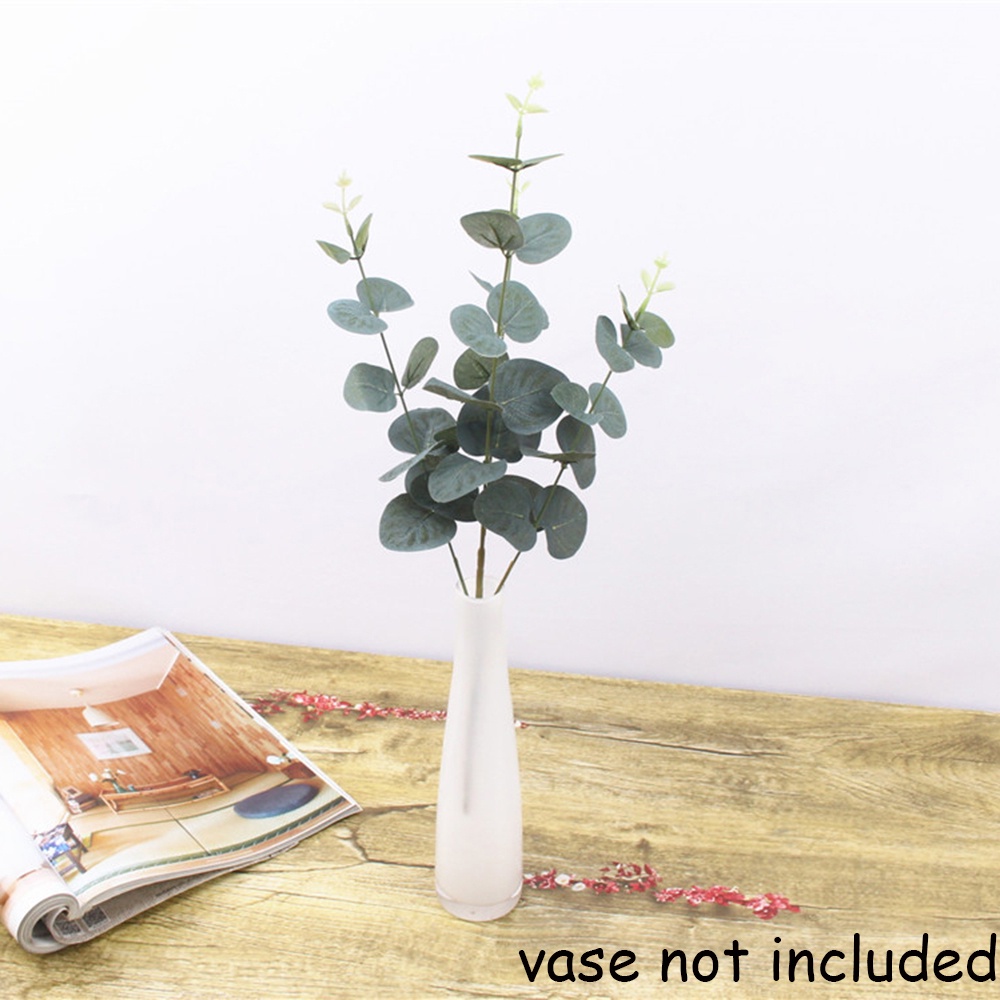 1 Bó 4 Nhánh Lá Bạch Đàn Nhân Tạo Trang Trí Nhà Cửa / Tiệc Cưới