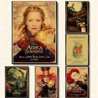 Poster Phim Alice in Wonderland Phong Cách Vintage