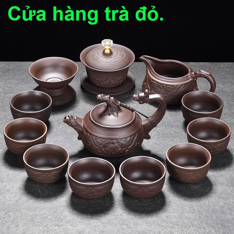 Yi Purple Sand Tea Set Home Geramic Gift Ore Mud Skill Cupnhà cửa đời sống1