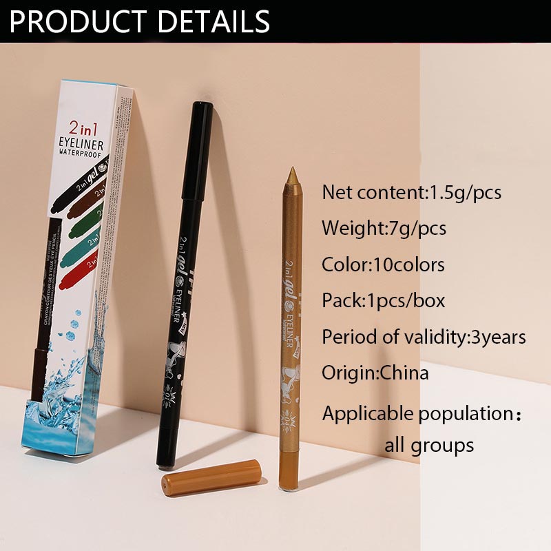 [Hàng mới về] Bút kẻ mắt chống thấm nước và mồ hôi không nhòe lâu trôi 10 màu tùy chọn