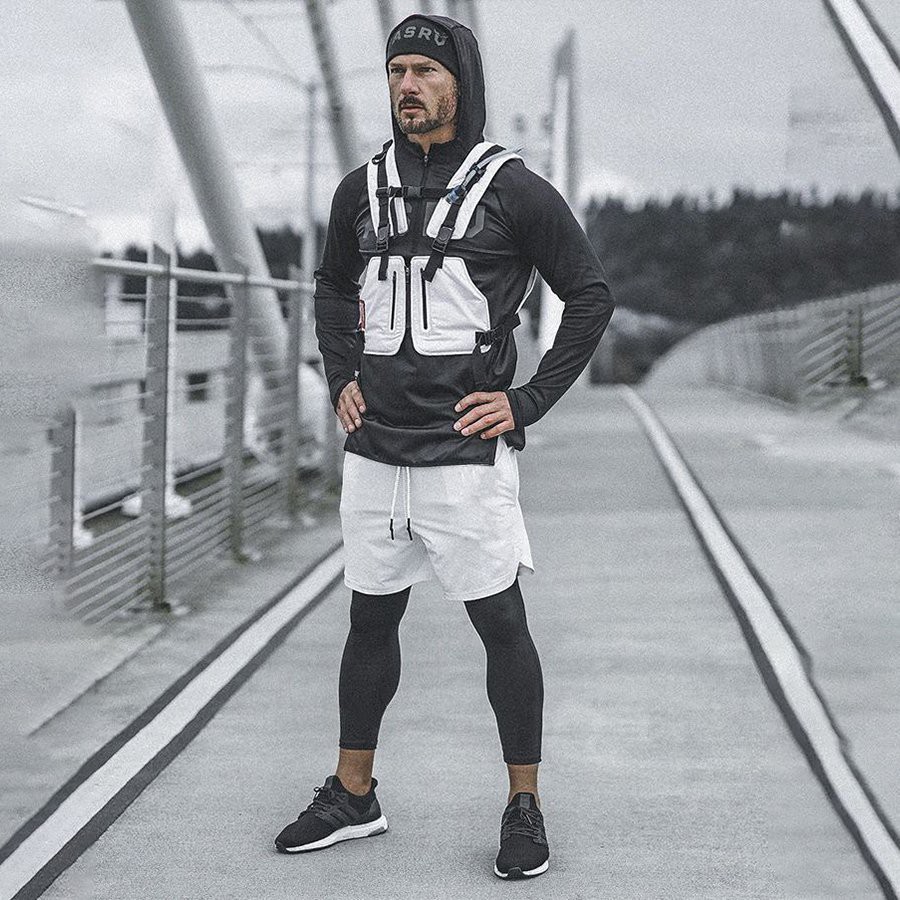 Quần đùi tập gym - chạy bộ 2 lớp liền có lót quần legging