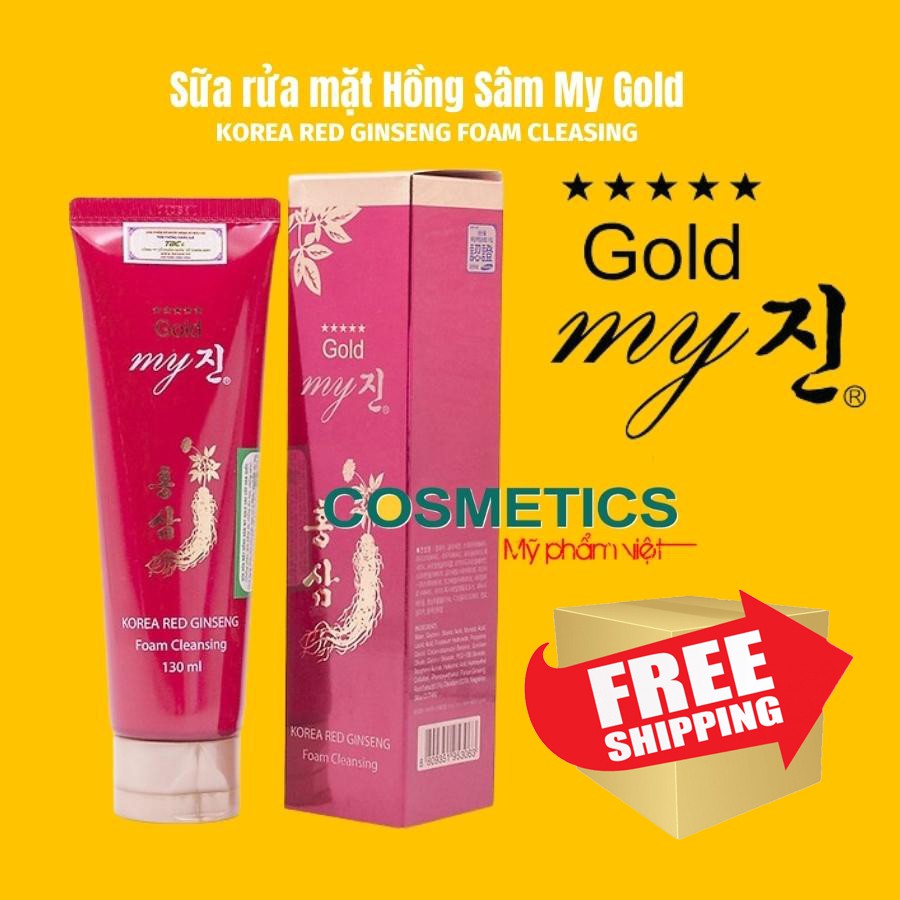 Sữa rửa mặt hồng sâm Hàn Quốc - My Gold Korea Red Ginseng Foam Cleansing 130ml