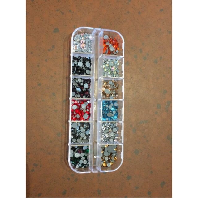 Khay đá chân keo 12 màu siêu sáng mix side 1440 v