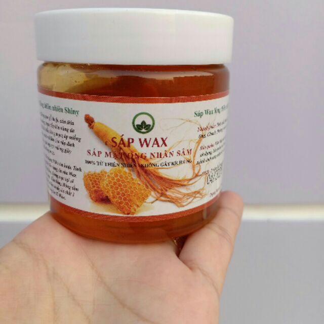 Sáp wax mật ong nhân sâm lô hội Shiny handmade , lấy sạch chân lông