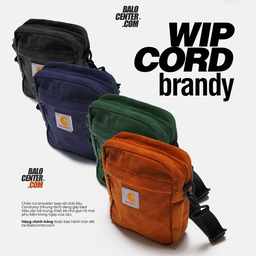 Túi Đeo Chéo Nam Nữ Messenger CARHARTT Wip Cord Brandy Conduroy Mini Bag Chất liệu Nhung Tăm - Baloc