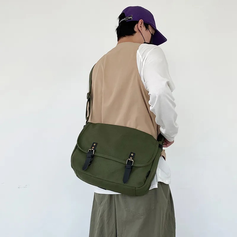 Túi canvas Đeo Chéo Phong Cách Nhật Bản Hàn Quốc Cho Nam Nữ ko104