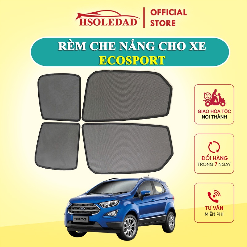 Rèm che nắng nam châm cho xe Ford Ecosport, bộ 4 tấm cho 4 cửa, hàng loại 1 cao cấp nhất, vừa khít kính