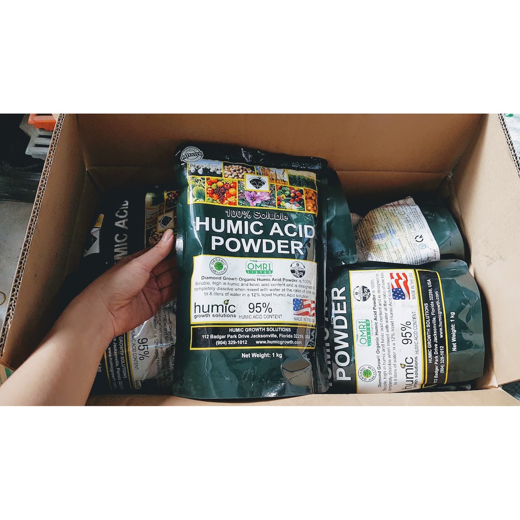 Phân bón Humic Acid Powder 95% Nhập Khẩu Mỹ Túi 1kg