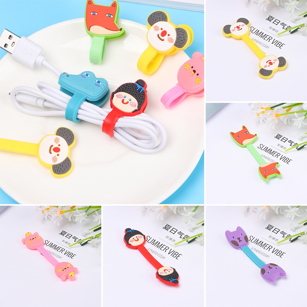 Kẹp Cố Định Dây Cáp Bằng Silicon Tự Dính Hình Động Vật Dễ Thương Giá Đỡ | BigBuy360 - bigbuy360.vn