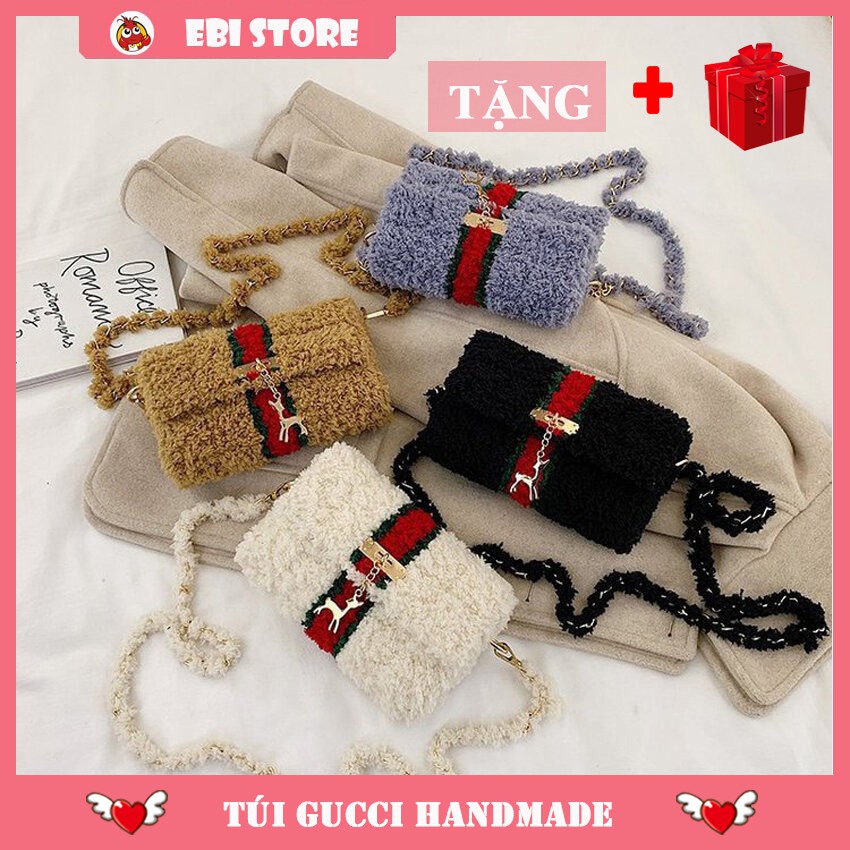[Mẫu Hot Kèm Quà Xinh] Túi Tự Đan Nguyên Set Phụ Kiện Gồm Len Mịn, Canvas cắt sẵn, Dây Xích Chắc Chắn ❤️ Ebi Store ❤️ | BigBuy360 - bigbuy360.vn