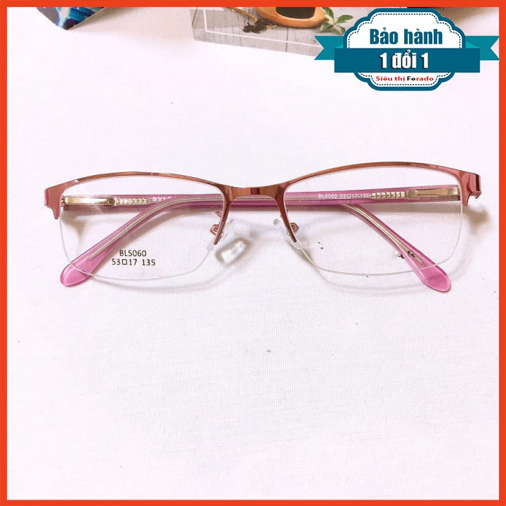 [Gía siêu rẻ] Gọng kính kim loại nam nữ sh5010 và sw5061 đã đeo là XINH -Nhận Cắt Mắt-Tặng kèm hộp+khăn+Chai nước lau kí