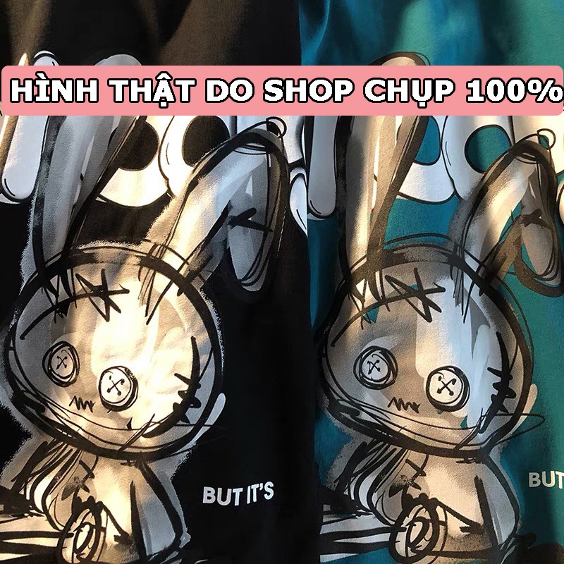 Áo thun tay lỡ nam nữ Thỏ Xám form rộng unisex oversize vải cotton xượt poli co giãn thấm hút tốt OZTT10 | BigBuy360 - bigbuy360.vn