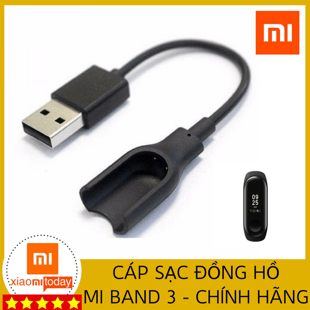 [FreeShip 50K - Mã ELCE giảm 7%] DÂY CÁP SẠC MIBAND 3 - CHÍNH HÃNG XIAOMI - Chính hãng - 1 đổi 1 trong 30 ngày