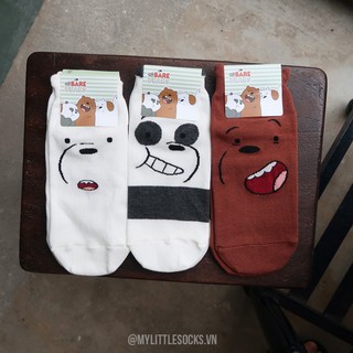 Vớ/Tất ngắn 3 chú gấu Hàn Quốc cực cute