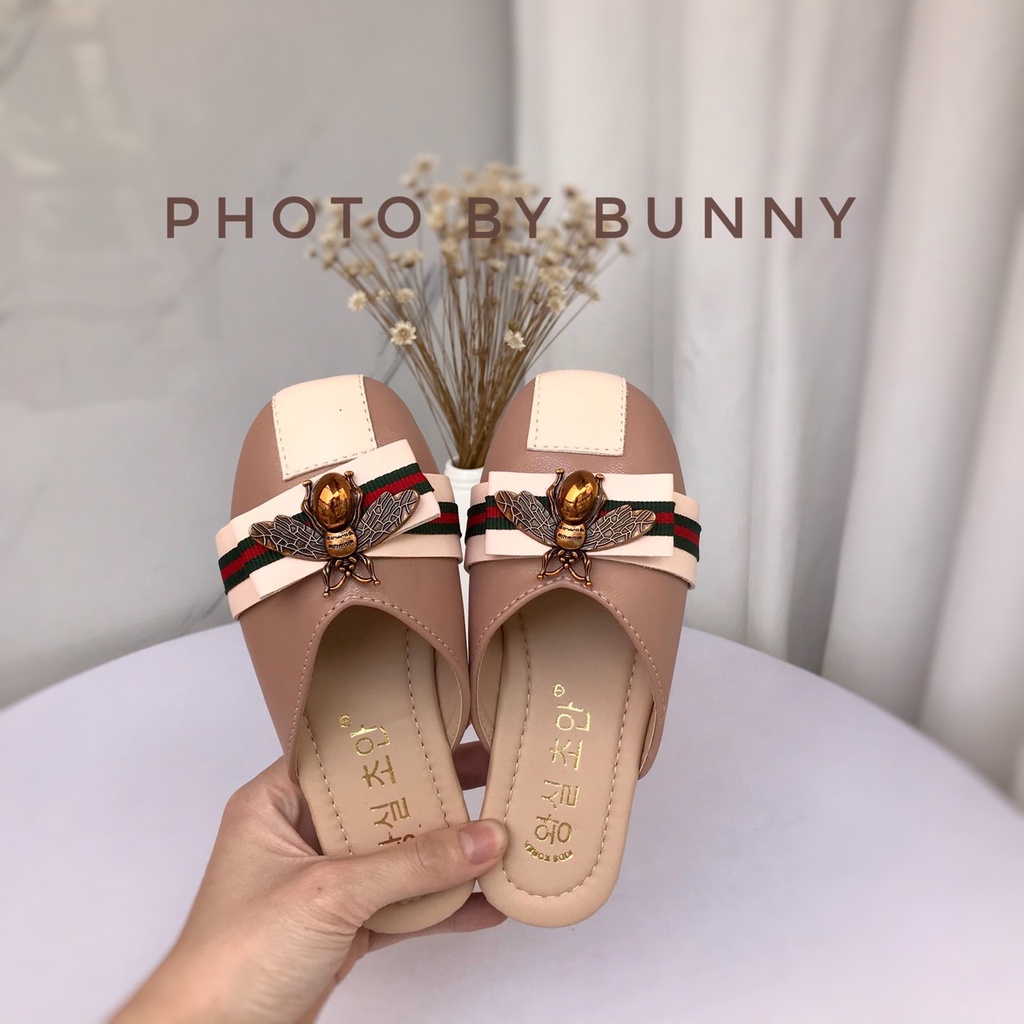 Sẵn Tăng size Giày Búp Bê - Sục Tiểu Thư Hình Con Ong Đế Siêu Êm Cho Bé Gái K080