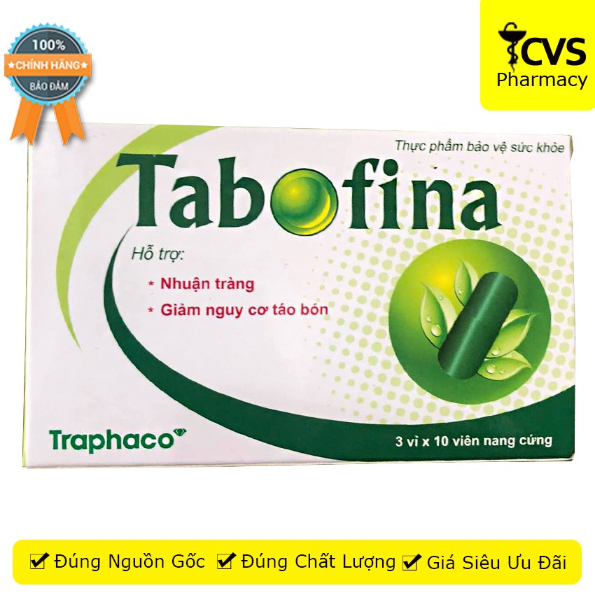 Viên Uống Tabofina hỗ trợ nhuận tràng, giảm nguy cơ táo bón - cvspharmacy