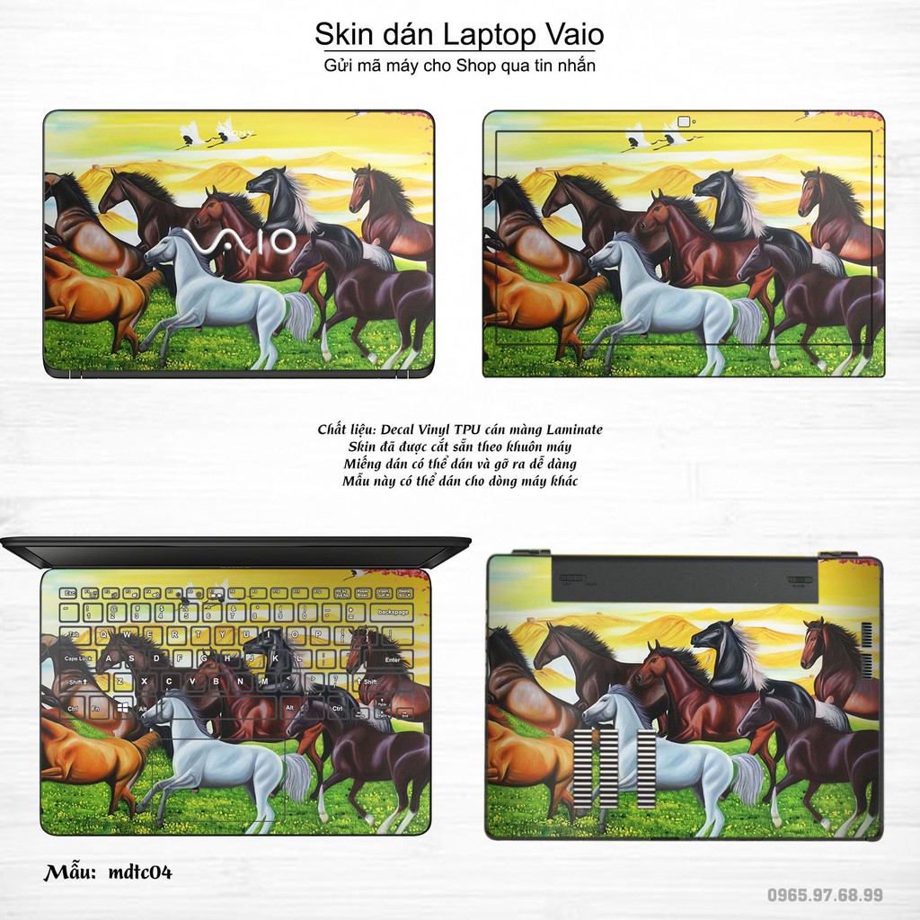 Skin dán Laptop Sony Vaio in hình Mã Đáo Thành Công (inbox mã máy cho Shop)