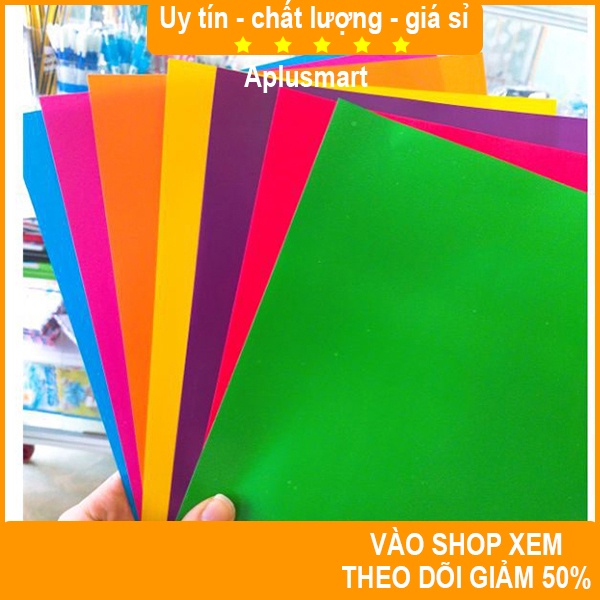 Xấp giấy thủ công không keo có ô ly nhiều màu phù hợp cho học sinh tiểu học giá rẻ - Aplusmart