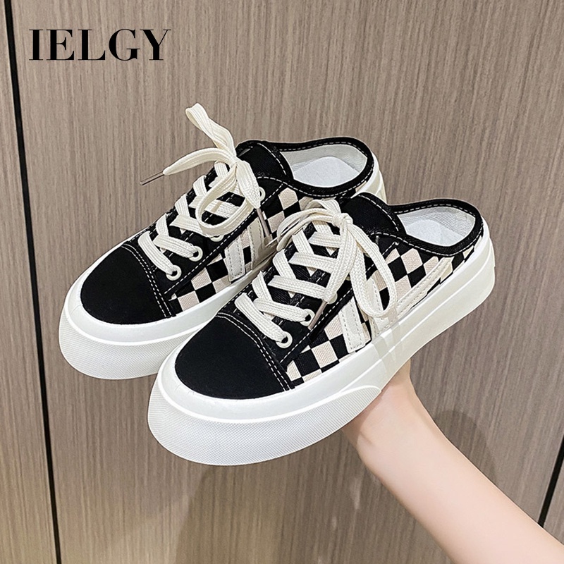 Giày sandal IELGY đế bằng vải canvas tùy chọn màu sắc thời trang cho nữ size 35-40