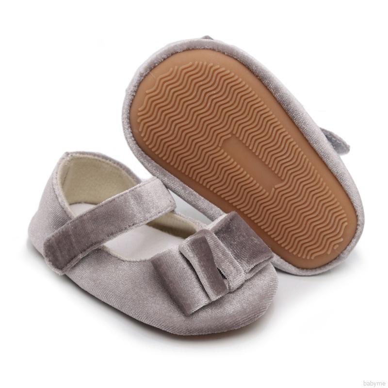 Giày búp bê tập đi đính nơ dễ thương cho bé gái