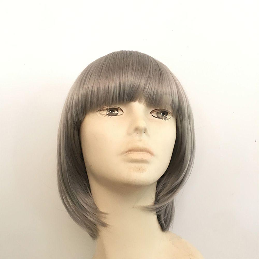 Bộ Tóc Giả Kiểu Bob Màu Ombre|Tóc Giả Dài Ngang Vai Bằng Sợi Tổng Hợp Kháng Nhiệt Độ Cao