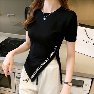 Áo thun CCVN 210615 tay ngắn họa tiết chữ thời trang Hàn Quốc dành cho nữ