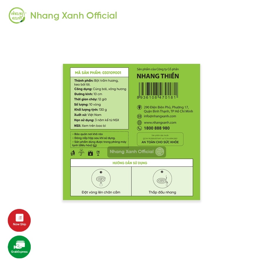 Nhang Vòng Phổ Thông - thời gian cháy 12 giờ - Hương thơm dịu nhẹ, tự nhiên