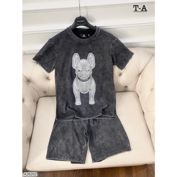 Bộ Quần Áo Nam In Hình Chó Pun Siêu Đẹp - Quần Áo Nam Chất Cotton Loang Siêu Mát