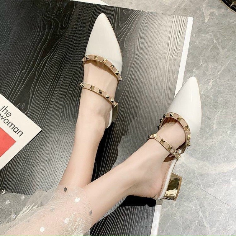 Sục cao gót nữ đế vuông HÀNG LOẠI 1 đính đá sang chảnh giá lẻ ngang giá sỉ mã N15
