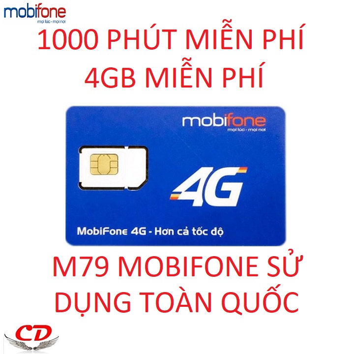 Sim 4G mobifone 1000phút mobi 20 phút liên mạng 4GB duy trì 79k