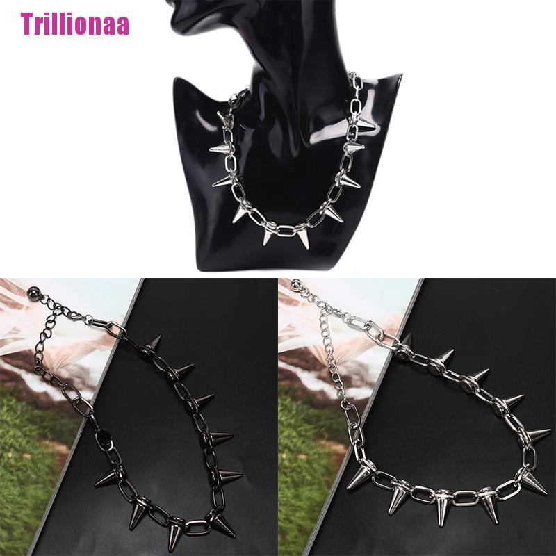 [Trillionaa] Vòng Cổ Choker Đinh Tán Mới Punk Rock Biker