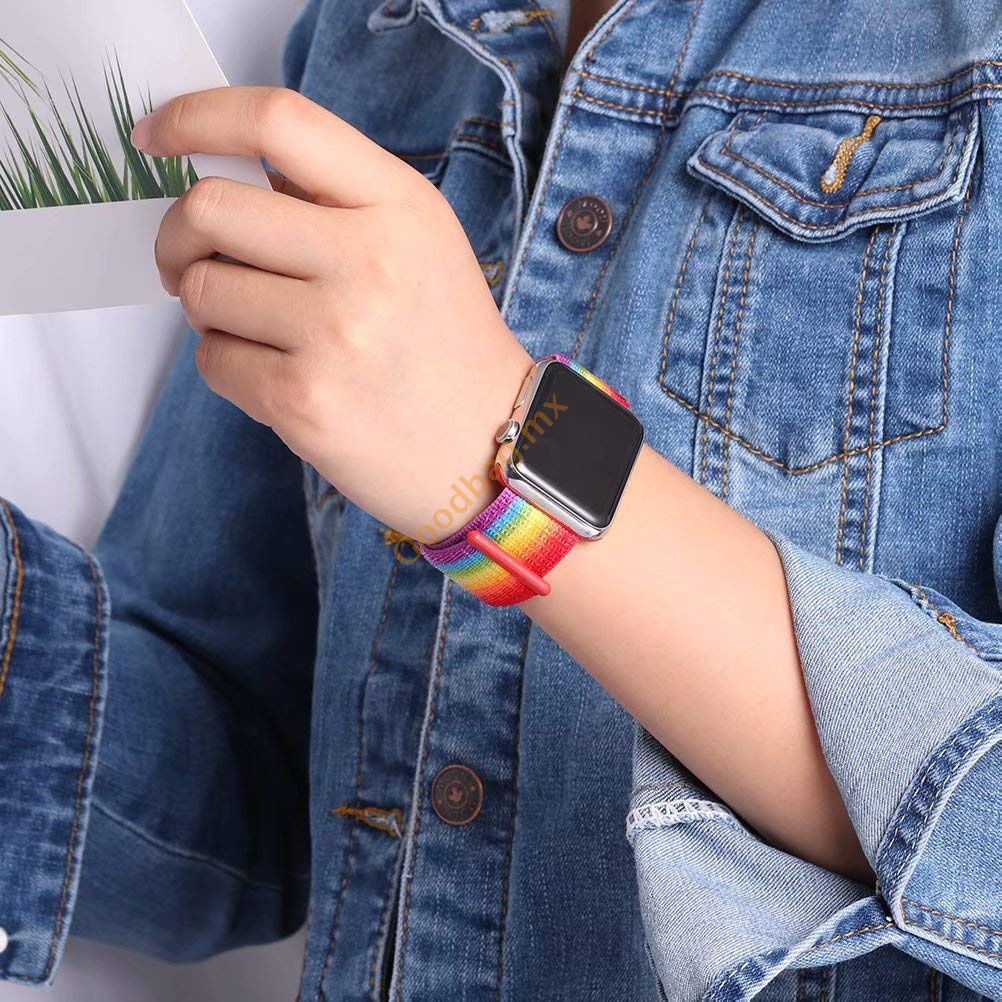 Dây Nylon Đeo Đồng Hồ Apple 44mm 40mm 41mm 45mm 38mm 42mm Series 7 5 4 3 SE 6