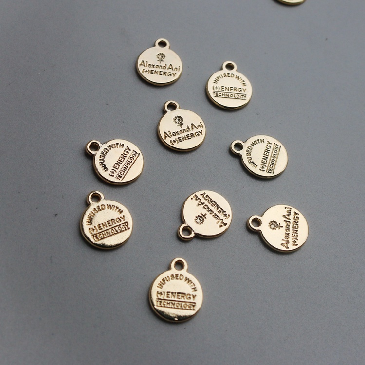 Mặt Dây Chuyền Bằng Đồng 14k Màu Vàng Hình Tròn 10mm diy