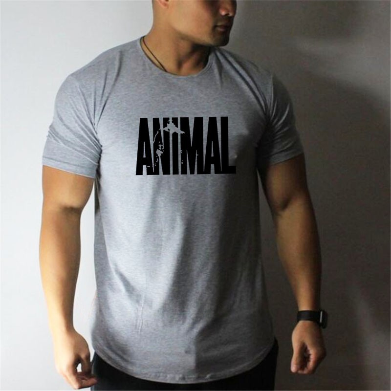 Áo thun ngắn tay in hình động vật cho nam