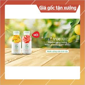 [ICLN9 giảm 5K cho đơn hàng 50k]  Chai Nước Uống Sữa Trái Cây Dâu/Cam TH True Juice Milk Chai 300ml