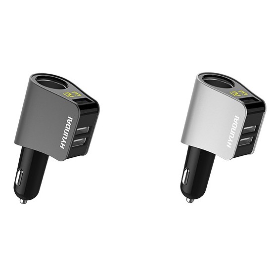 ☘️SẠC NHANH QC3.0☘️ Tẩu sạc ô tô xe hơi HYUNDAI QC 3.0 HY10 chia 1 tẩu tròn và 3 cổng USB bản cao cấp