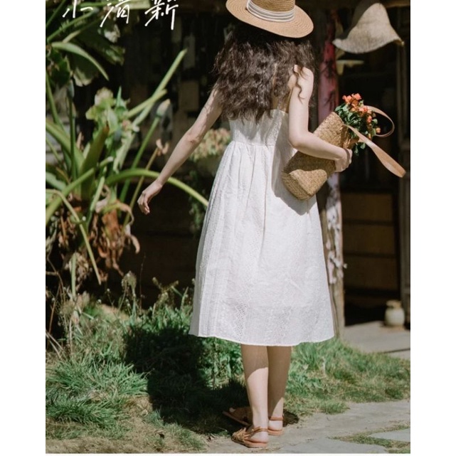 ĐẦM MIDI HAI DÂY NÀNG THƠ VINTAGE SIÊU XINH