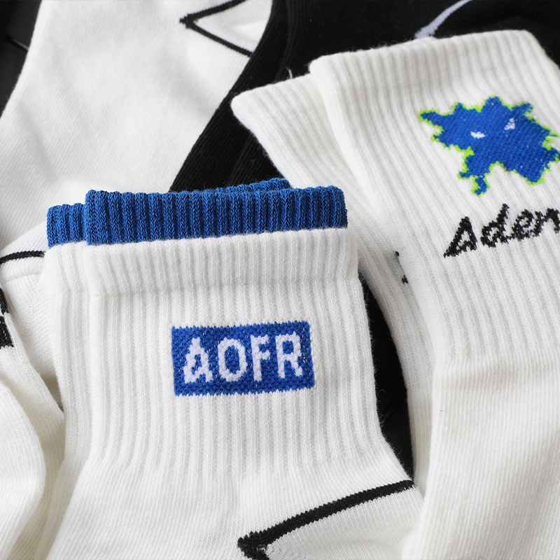 WAFNHA D546 Tất Unisex In Chữ