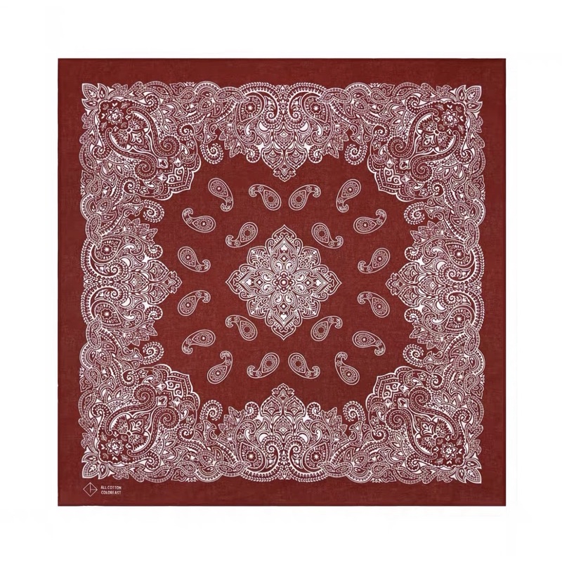 Khăn bandana vuông hoa văn đối xứng hạt điều size 55cm - Maben