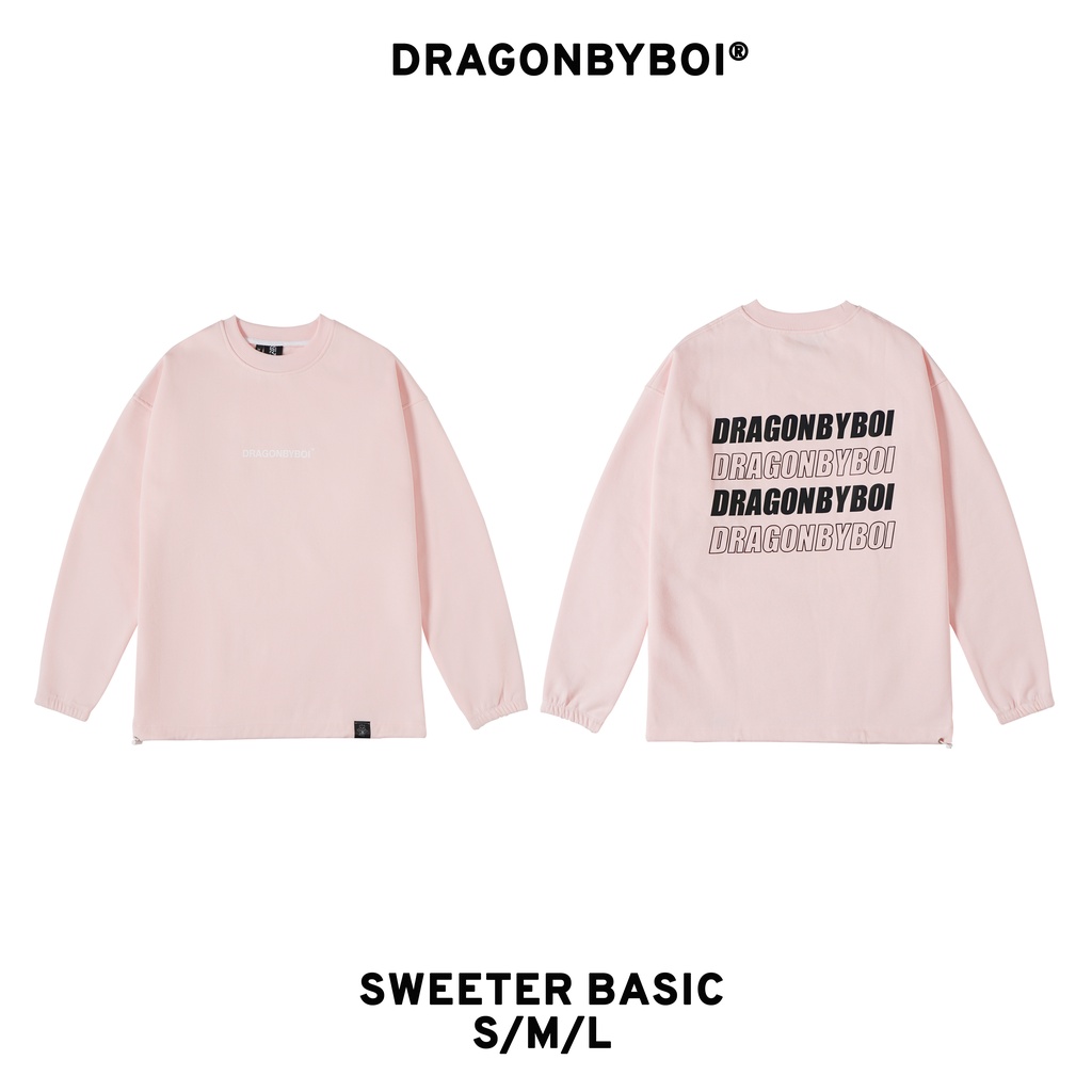 Áo tay dài Local Brand - Nỉ Sweater Phản Quang Hồng Dragonbyboi nỉ cao cấp