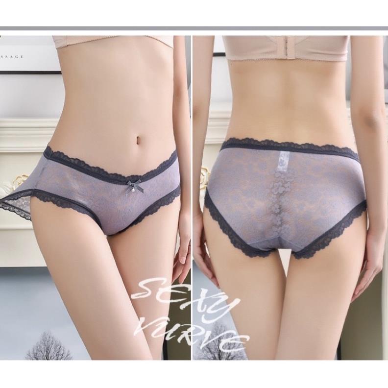 Quần Lót Nữ Ren Hoa Cao Cấp Sexy Viền Ren đính nơ 2288