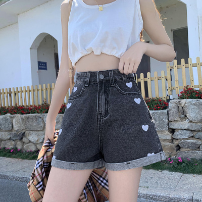 Quần Short Nữ Jeans Denim Lưng Cao Thời Trang Hàn