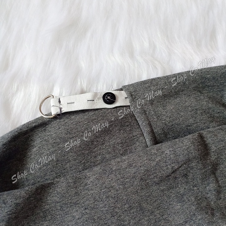 Quần legging bầu cotton cao cấp có chun điều chỉnh