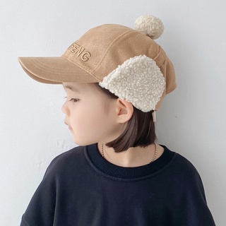 Mũ lưỡi trai bịt tai siêu ấm cho bé style Hàn Quốc