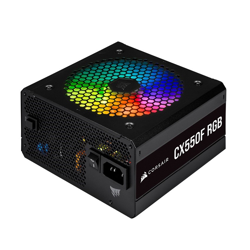 Nguồn máy tính Corsair CX550F RGB Black 80 Plus Bronze - Full Modular CP-9020216-NA