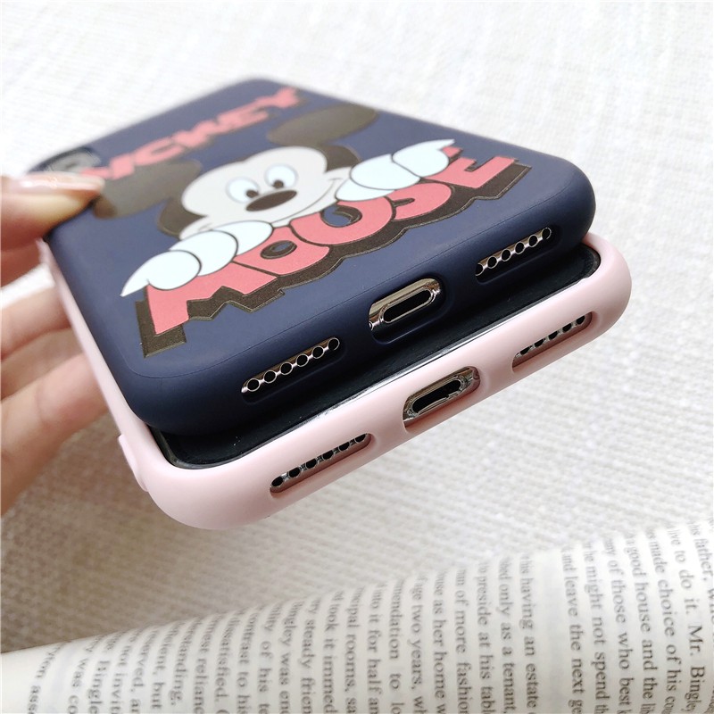 Ốp điện thoại mềm họa tiết chuột mickey/minnie đáng yêu cho iPhone11 Pro Max XSMax XR Xs i6/7/8 Plus